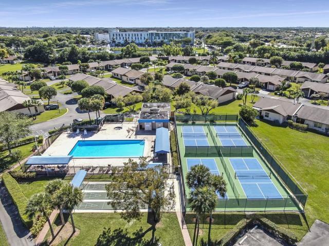 15924 Laurel Oak Cir, Delray Beach, FL 33484 - drone / aerial view of a pool