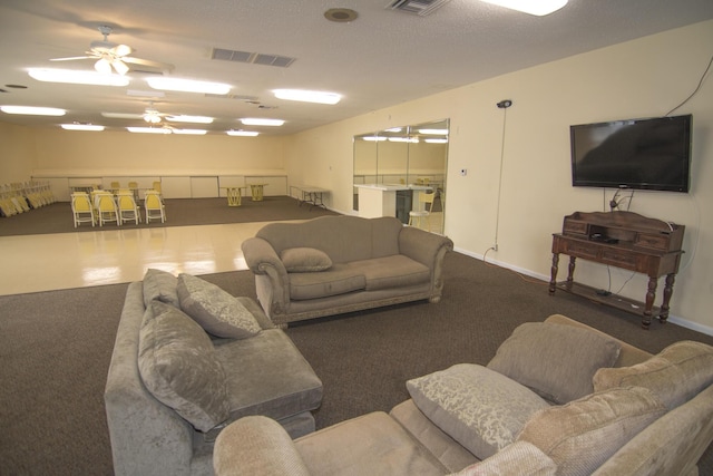 896 N Federal Hwy Unit 324, Lantana, FL 33462 - living room featuring carpet floors and ceiling fan