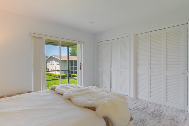 740 Horizons W Unit 207, Boynton Beach, FL 33435 - bedroom featuring access to exterior and multiple closets