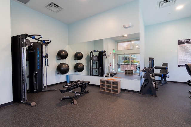 740 Horizons W Unit 207, Boynton Beach, FL 33435 - workout area with baseboards