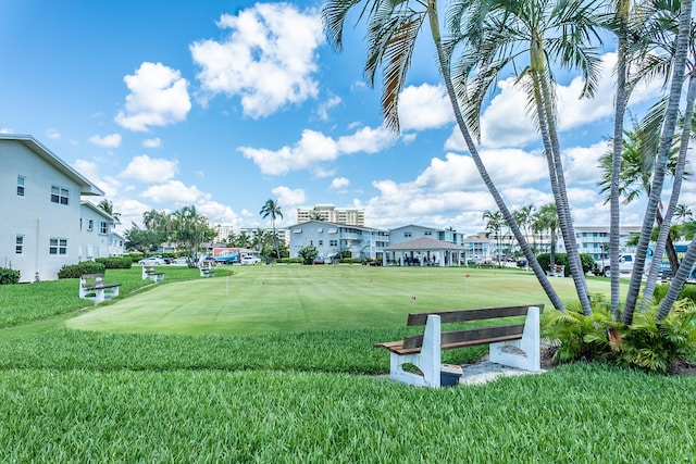 740 Horizons W Unit 207, Boynton Beach, FL 33435 - view of property's community featuring a putting green, a yard, and a residential view
