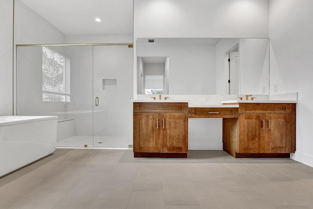 10051 Timber Creek Way, Palm Beach Gardens, FL 33412 - full bath with double vanity and a shower stall