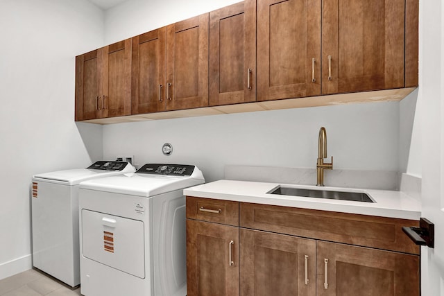 10051 Timber Creek Way, Palm Beach Gardens, FL 33412 - laundry room with cabinet space and washing machine and clothes dryer