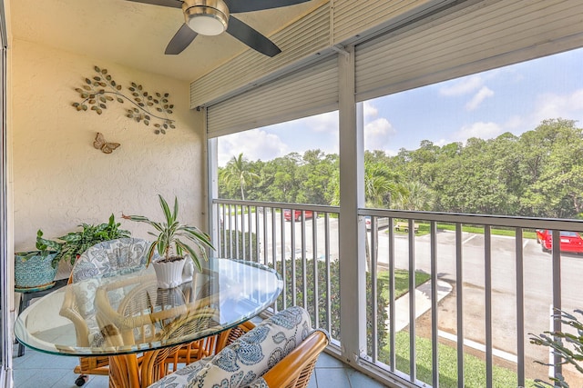 4452 NE Ocean Blvd Unit C2, Jensen Beach, FL 34957 - balcony with a ceiling fan
