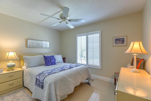 4452 NE Ocean Blvd Unit C2, Jensen Beach, FL 34957 - bedroom featuring ceiling fan and light tile patterned floors
