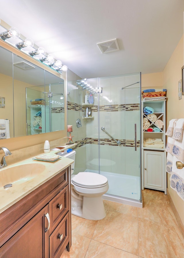 4452 NE Ocean Blvd Unit C2, Jensen Beach, FL 34957 - full bath with vanity, a stall shower, and tile patterned floors