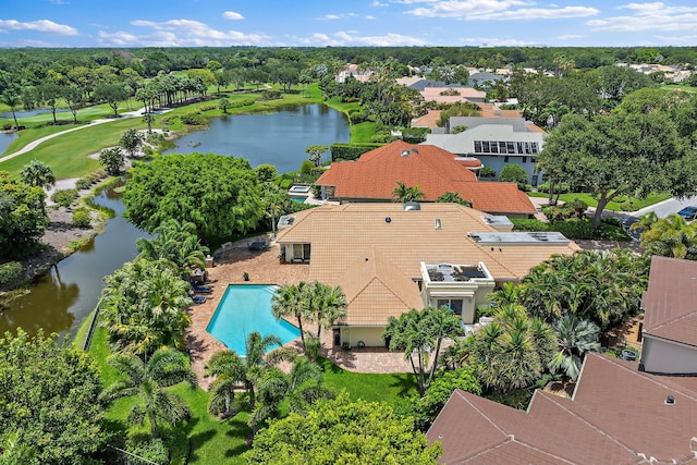 13709 Rivoli Dr, Palm Beach Gardens, FL 33410 - aerial perspective of suburban area featuring a nearby body of water and a tree filled landscape