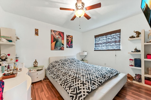 3560 SW 63rd Ave, Miramar, FL 33023 - bedroom with wood finished floors and a ceiling fan