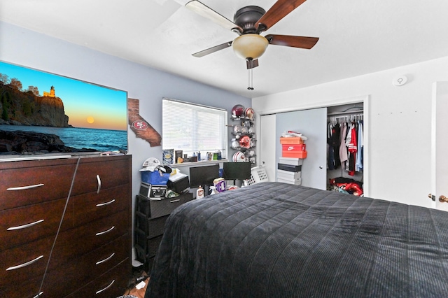 3560 SW 63rd Ave, Miramar, FL 33023 - bedroom featuring a closet and ceiling fan