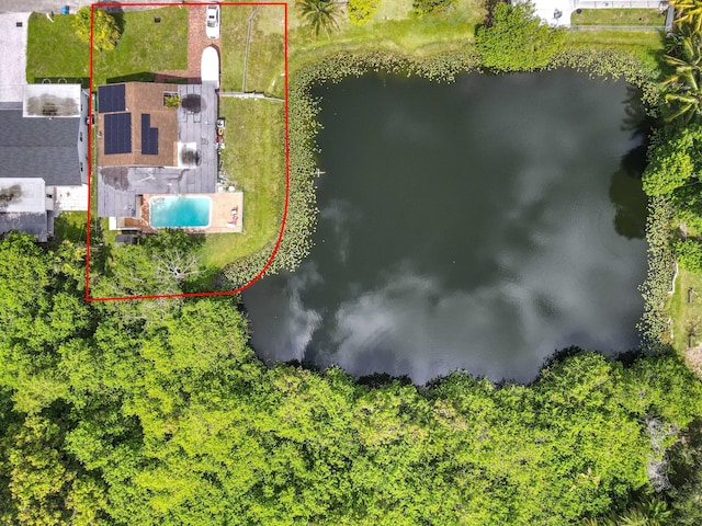 3560 SW 63rd Ave, Miramar, FL 33023 - aerial view of property's location featuring a nearby body of water and property parcel outlined