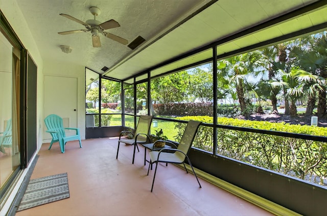 8811 SW 21st Ct Unit B, Boca Raton, FL 33433 - sunroom with ceiling fan