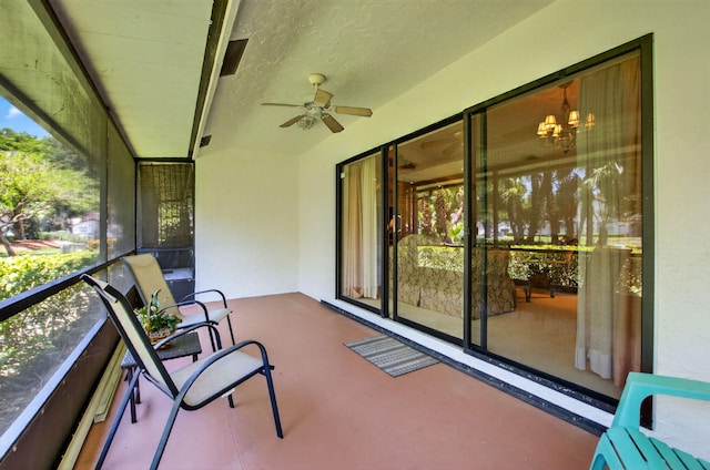 8811 SW 21st Ct Unit B, Boca Raton, FL 33433 - balcony featuring a ceiling fan