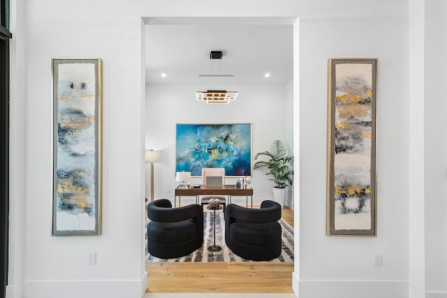 17 NW 15th St, Delray Beach, FL 33444 - hall featuring wood finished floors and recessed lighting