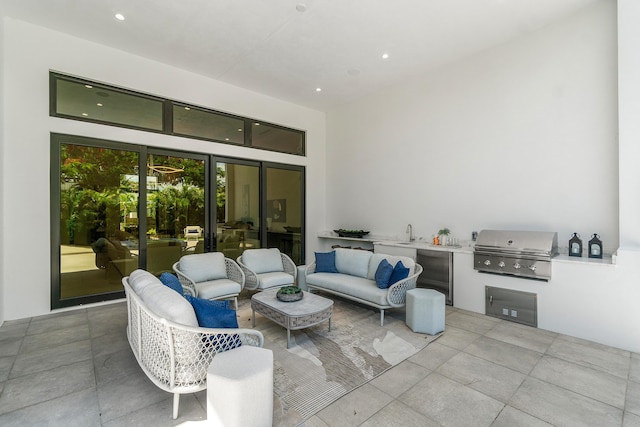 17 NW 15th St, Delray Beach, FL 33444 - view of patio featuring area for grilling and an outdoor hangout area