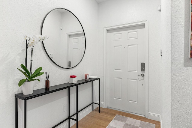 674 NW Library Commons Way, Boca Raton, FL 33432 - foyer entrance featuring wood finished floors and a textured wall