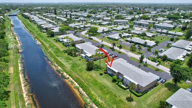 1030 Citrus Way Unit 204, Delray Beach, FL 33445 - aerial view of property and surrounding area featuring a nearby body of water and nearby suburban area