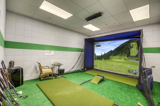 700 Ocean Royale Way Unit 202, Juno Beach, FL 33408 - playroom featuring carpet floors and golf simulator