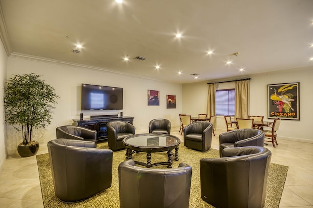 700 Ocean Royale Way Unit 202, Juno Beach, FL 33408 - building lobby featuring ornamental molding and recessed lighting