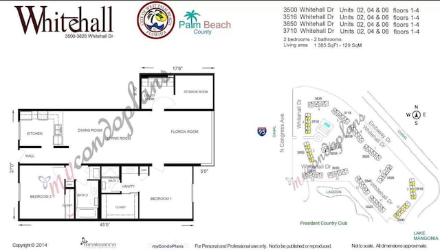 3636 Whitehall Dr Unit 401, West Palm Beach, FL 33401 - view of room layout