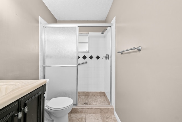 2203 Campanelli Blvd, Boynton Beach, FL 33426 - full bath featuring a stall shower, vanity, and a textured ceiling