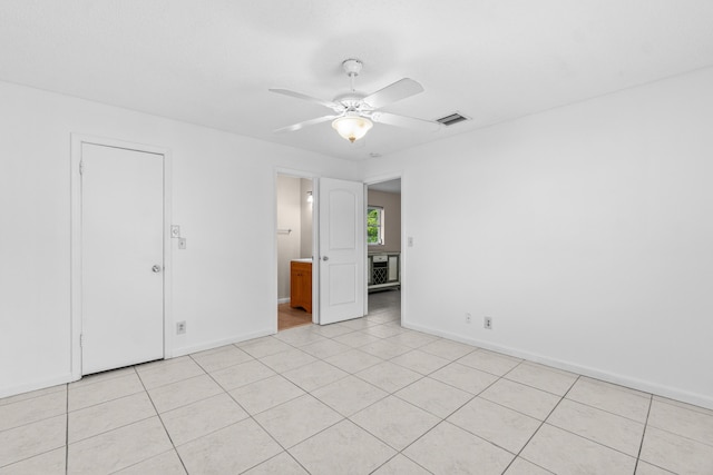 2203 Campanelli Blvd, Boynton Beach, FL 33426 - spare room with ceiling fan and light tile patterned floors