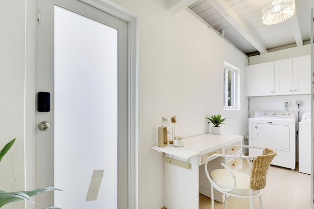 1893 Circle Dr, North Palm Beach, FL 33408 - washroom featuring washing machine and dryer and cabinet space