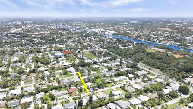 1893 Circle Dr, North Palm Beach, FL 33408 - aerial perspective of suburban area featuring a large body of water