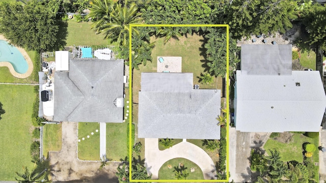 1893 Circle Dr, North Palm Beach, FL 33408 - aerial overview of property's location featuring property parcel outlined and a pool