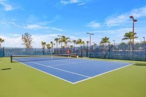 5143 Beckman Ter, Palm Beach Gardens, FL 33418 - view of tennis court featuring community basketball court