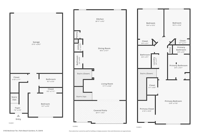 5143 Beckman Ter, Palm Beach Gardens, FL 33418 - view of room layout