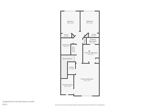 5143 Beckman Ter, Palm Beach Gardens, FL 33418 - view of floor plan / room layout