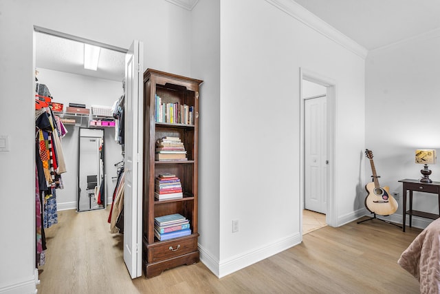 8274 Cascada Isles Dr, Cooper City, FL 33024 - bedroom with ornamental molding and light wood-type flooring