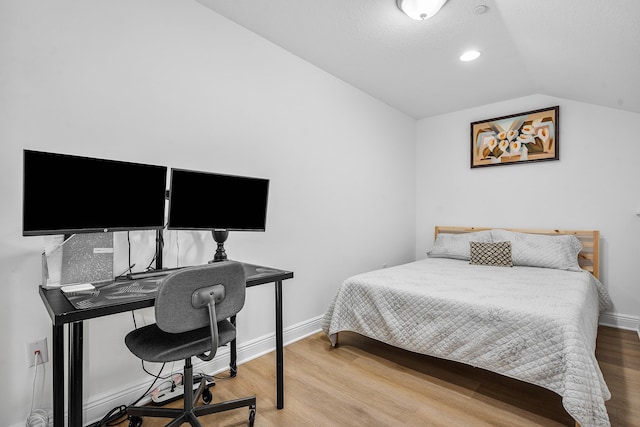 8274 Cascada Isles Dr, Cooper City, FL 33024 - bedroom featuring lofted ceiling, wood finished floors, and a desk