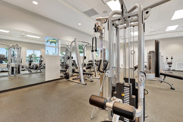 521 SE Plumeria Dr, Port Saint Lucie, FL 34984 - workout area with recessed lighting