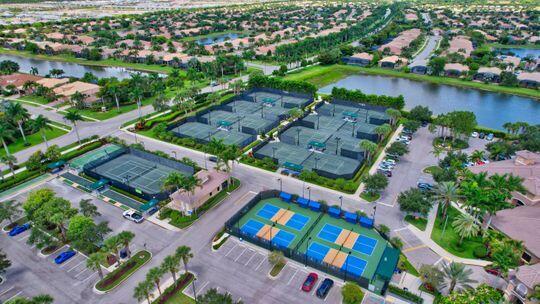 313 Saxony Unit G, Delray Beach, FL 33446 - aerial view of property's location featuring a large body of water