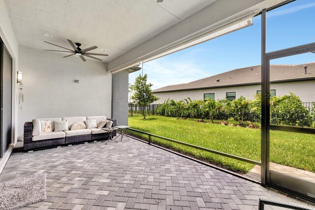 11535 SW Surf Springs Rd, Port Saint Lucie, FL 34987 - view of patio featuring a ceiling fan