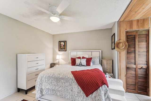 11063 Oakdale Rd, Boynton Beach, FL 33437 - bedroom with light tile patterned floors and ceiling fan