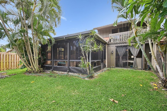 11063 Oakdale Rd, Boynton Beach, FL 33437 - back of property featuring a sunroom