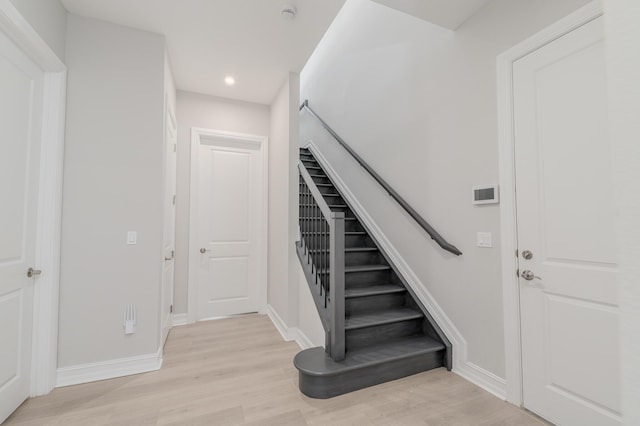 3153 SW Pond Apple St, Palm City, FL 34990 - stairs featuring wood finished floors and recessed lighting
