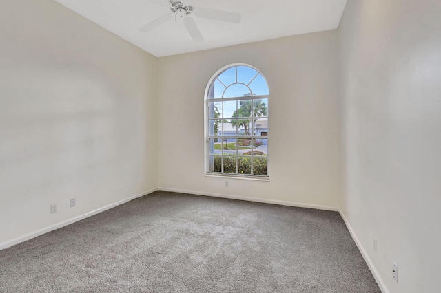 11857 Fountainside Cir, Boynton Beach, FL 33437 - carpeted spare room with baseboards and ceiling fan