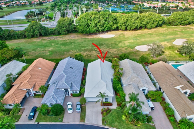 11857 Fountainside Cir, Boynton Beach, FL 33437 - aerial view of residential area with a golf course and a large body of water