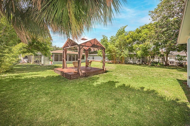 1606 16th Ave N, Lake Worth Beach, FL 33460 - view of grassy yard featuring a gazebo