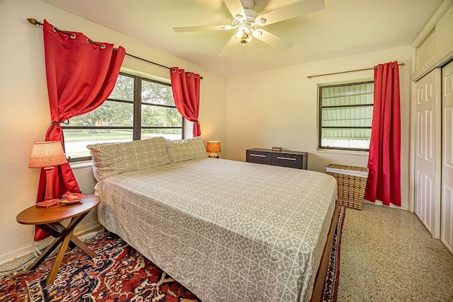 1606 16th Ave N, Lake Worth Beach, FL 33460 - carpeted bedroom with ceiling fan and a closet