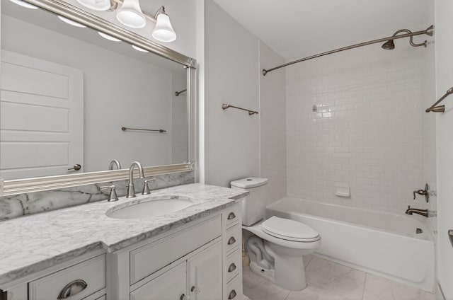 9850 Kamena Cir, Boynton Beach, FL 33436 - full bath featuring vanity, tub / shower combination, and marble look tile flooring