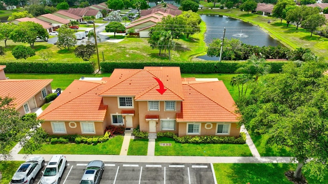 9850 Kamena Cir, Boynton Beach, FL 33436 - view from above of property with a large body of water