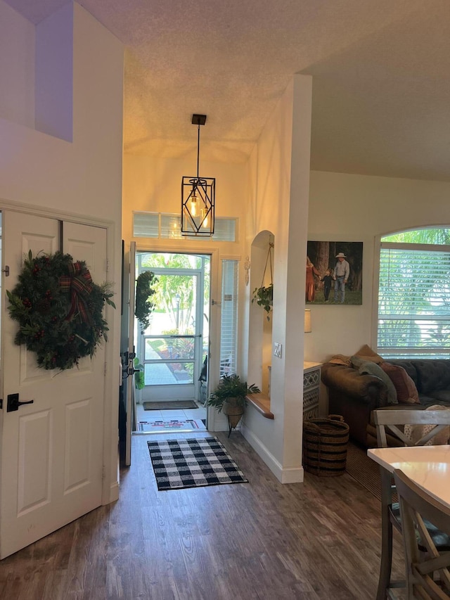 2457 SE Shipping Rd, Port Saint Lucie, FL 34952 - foyer entrance featuring wood finished floors and vaulted ceiling