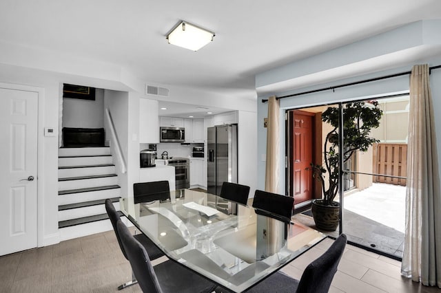 8291 Thames Blvd Unit C, Boca Raton, FL 33433 - dining room with stairs