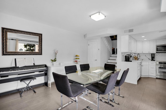8291 Thames Blvd Unit C, Boca Raton, FL 33433 - dining space with stairway