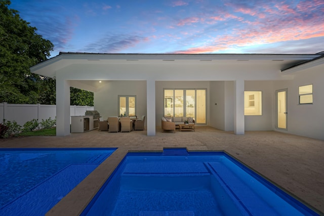 737 Nighthawk Way, North Palm Beach, FL 33408 - view of pool with an outdoor hangout area, a patio, and area for grilling