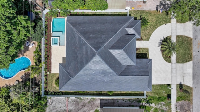 737 Nighthawk Way, North Palm Beach, FL 33408 - view from above of property with a pool